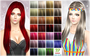 Hair Color Palet Jennisims (27 hair Color), JenniSims